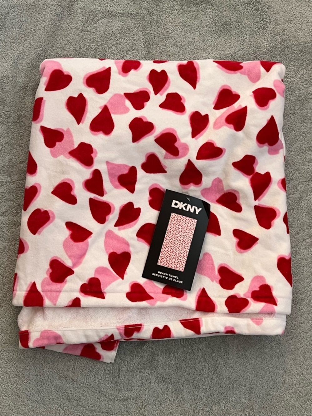 DKNY Hearts Aflutter Beach Towel